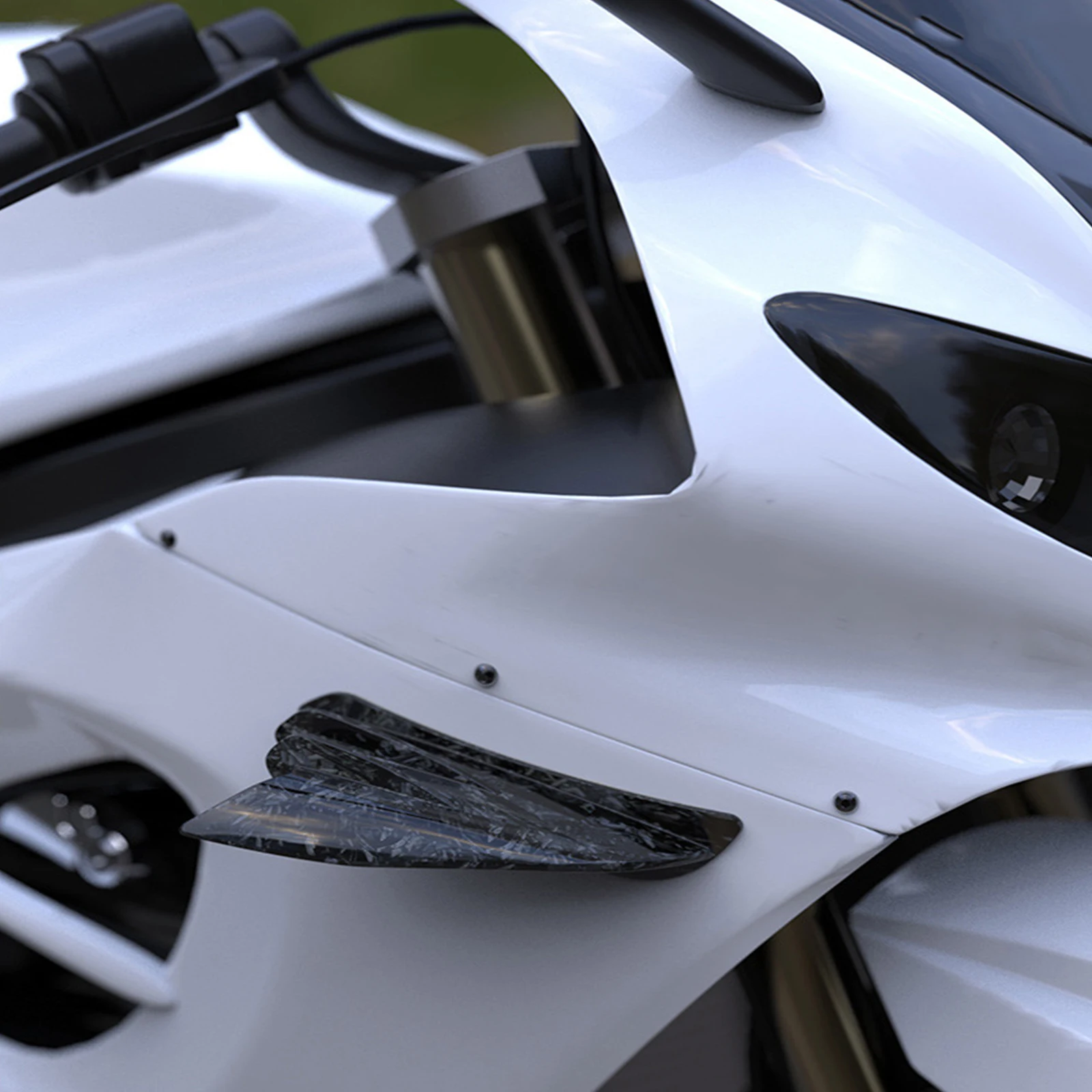 

1 Pair Universal Motorcycle Winglet Aerodynamic Wing Kit Spoiler Motorcycle Winglet Aerodynamic Side Wing Spoiler For Kawasaki