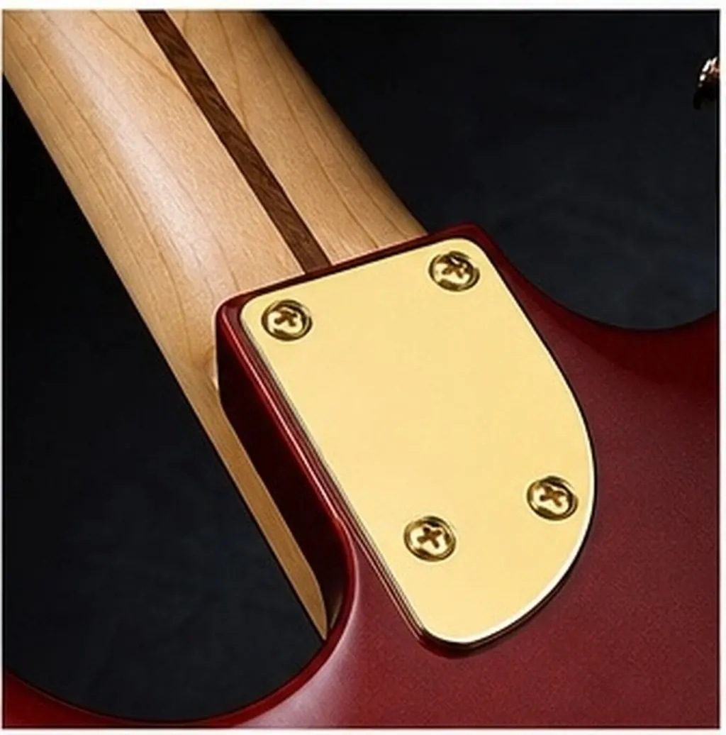 Triangle 5 Holes Electric Guitar Neck Plate Bass Guitar Neck Strength Connecting Board Joint Plate GV110 (Golden)