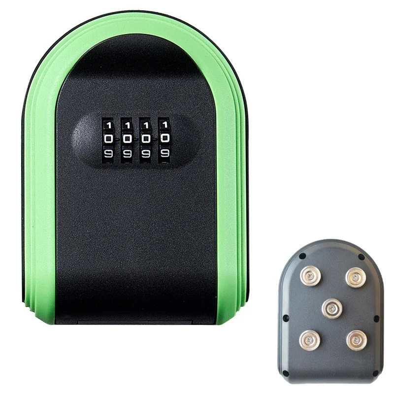 صندوق قفل مفتاح مثبت على الحائط، رمز كلمة مرور مكون من 4 أرقام، قفل أمان، بدون مفتاح للمكتب المنزلي، منظم صندوق تخزين آمن #6