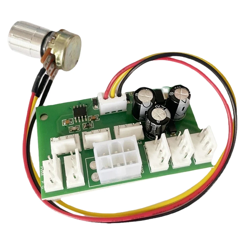 

DC12V Fan Speed Controller 3/4-Wire PWM Fan Speed Governor 8-Way High Power Standby 0.015A 25khz for Computer Case Fan