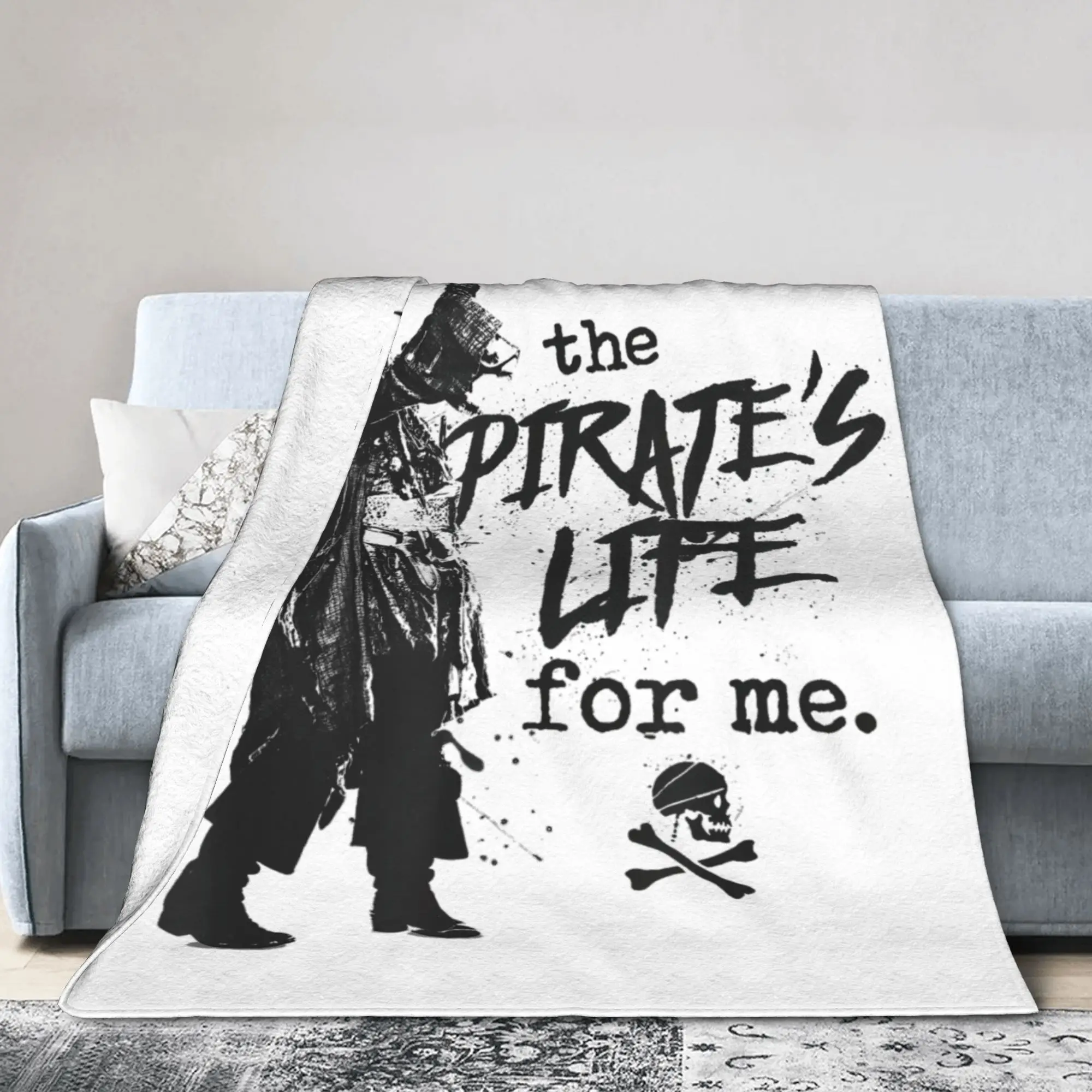 Фланелевое одеяло «Пираты Карибской моря» из фильма для спальни, вязаное одеяло, тонкое многофункциональное одеяло для улицы