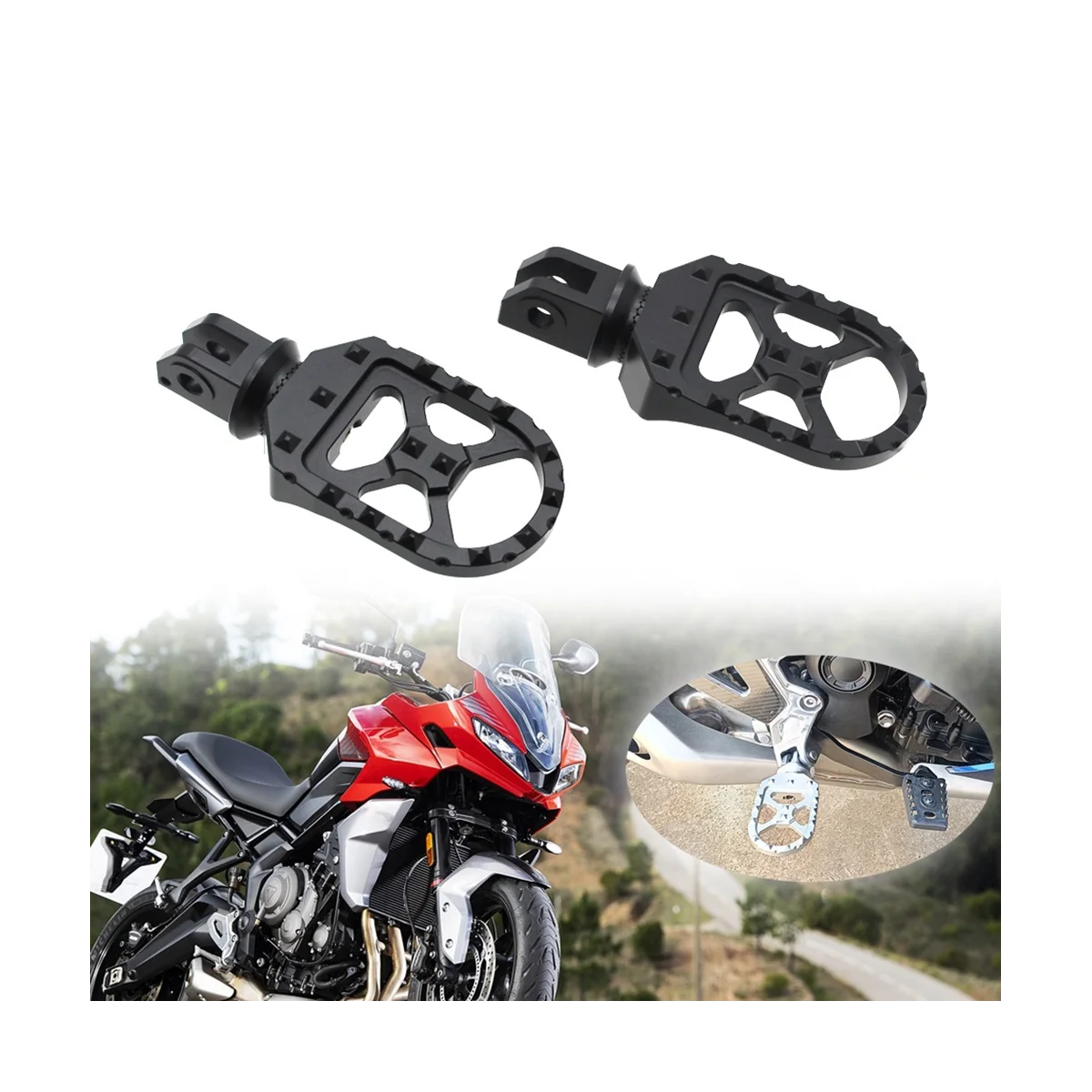 Motorcycle Adjustable Front Footrest Foot Rest Foot Pegs Fits for Tiger Sport 660 Tiger 660 Tiger660