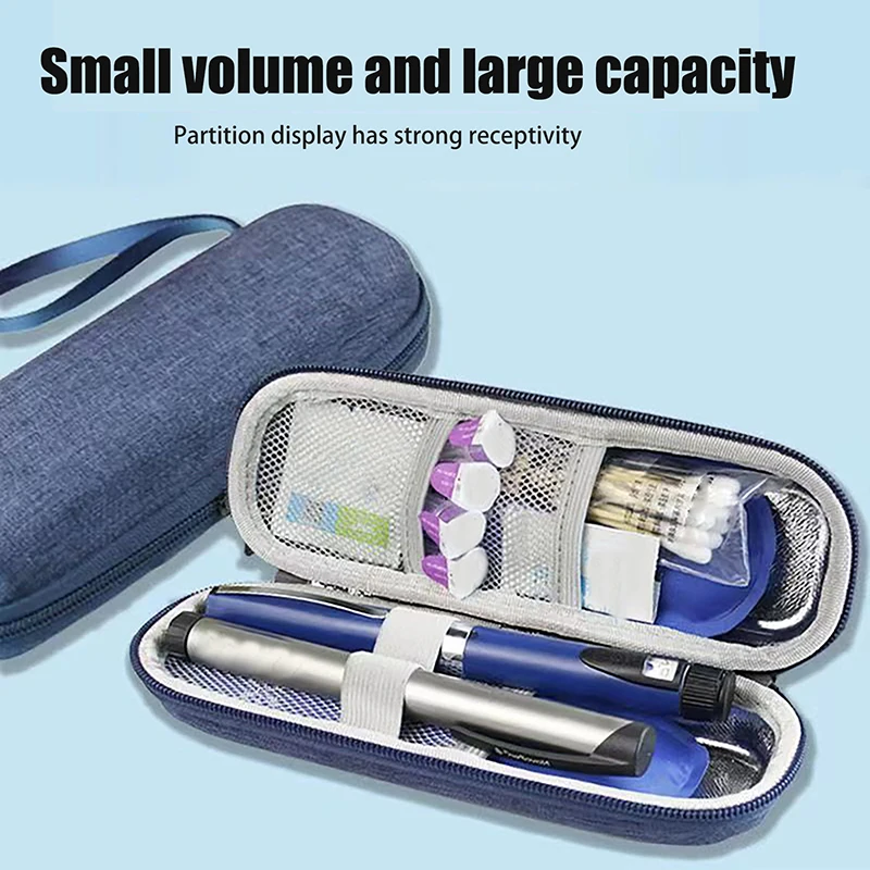 【1Pc Waterproof Insulin Cooling Bag EVA Thermal Insulated Insulin Cooler With Gel Pen Bag Diabetics Travel Medicine Cooler】