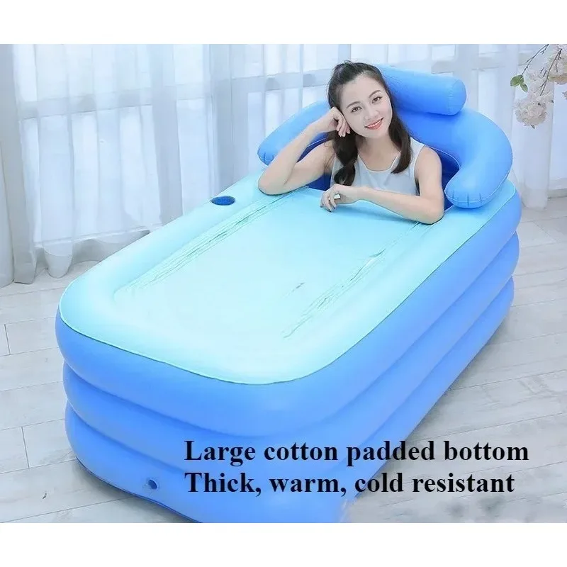 Home Use Adult Folding Portable Independent Inflatable Bathtub Shower Bucket Thickened Adult Shower Bucket