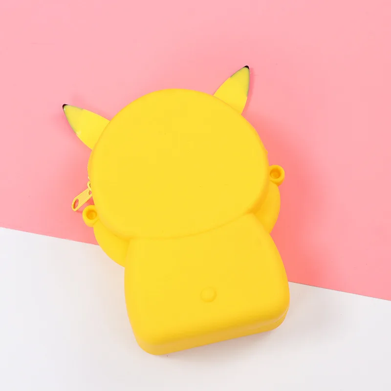 Cute Cartoon Pikachu Baby Skew Straddle Bag Creative Kawaii Decoration Small and Exquisite Storage Silicone Children Zero Wallet