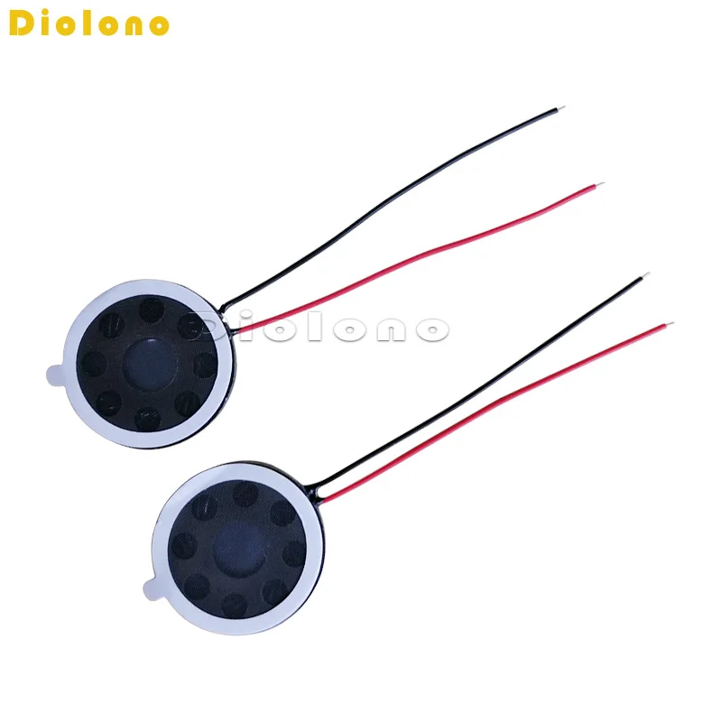 Altavoz acústico F25 de 25mm, portátil, redondo, para tableta, teléfono, MP3, 1W, 8 ohmios, espesor de 4,2 MM, con cables, accesorios de Audio DIY