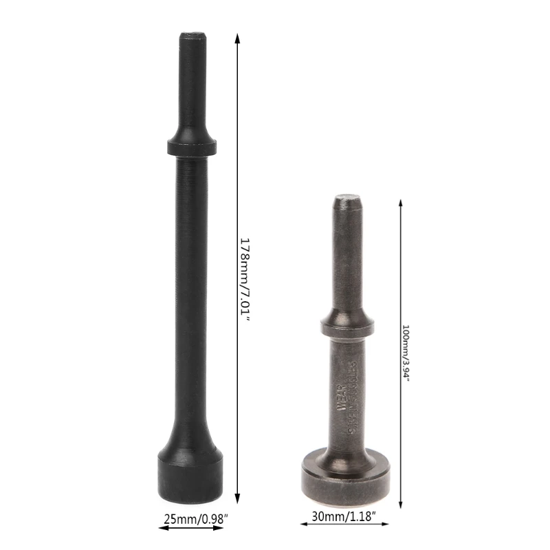 Set punte per martello pneumatico per lisciatura derive pneumatiche da 2 pezzi Qualità strumenti a lunghezza estesa