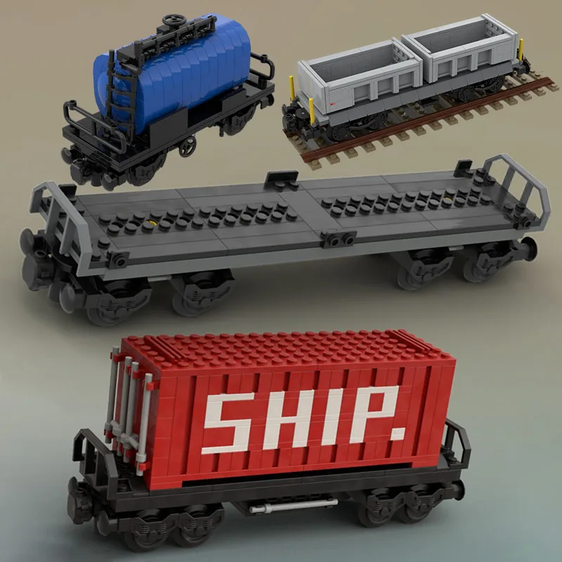 

MOC 10194 Изумрудная ночная серия Автомобиль Октановый поезд Танк SBB Грузовые строительные блоки DIY Городской вагон Технология Кирпичи Игрушки для обучения