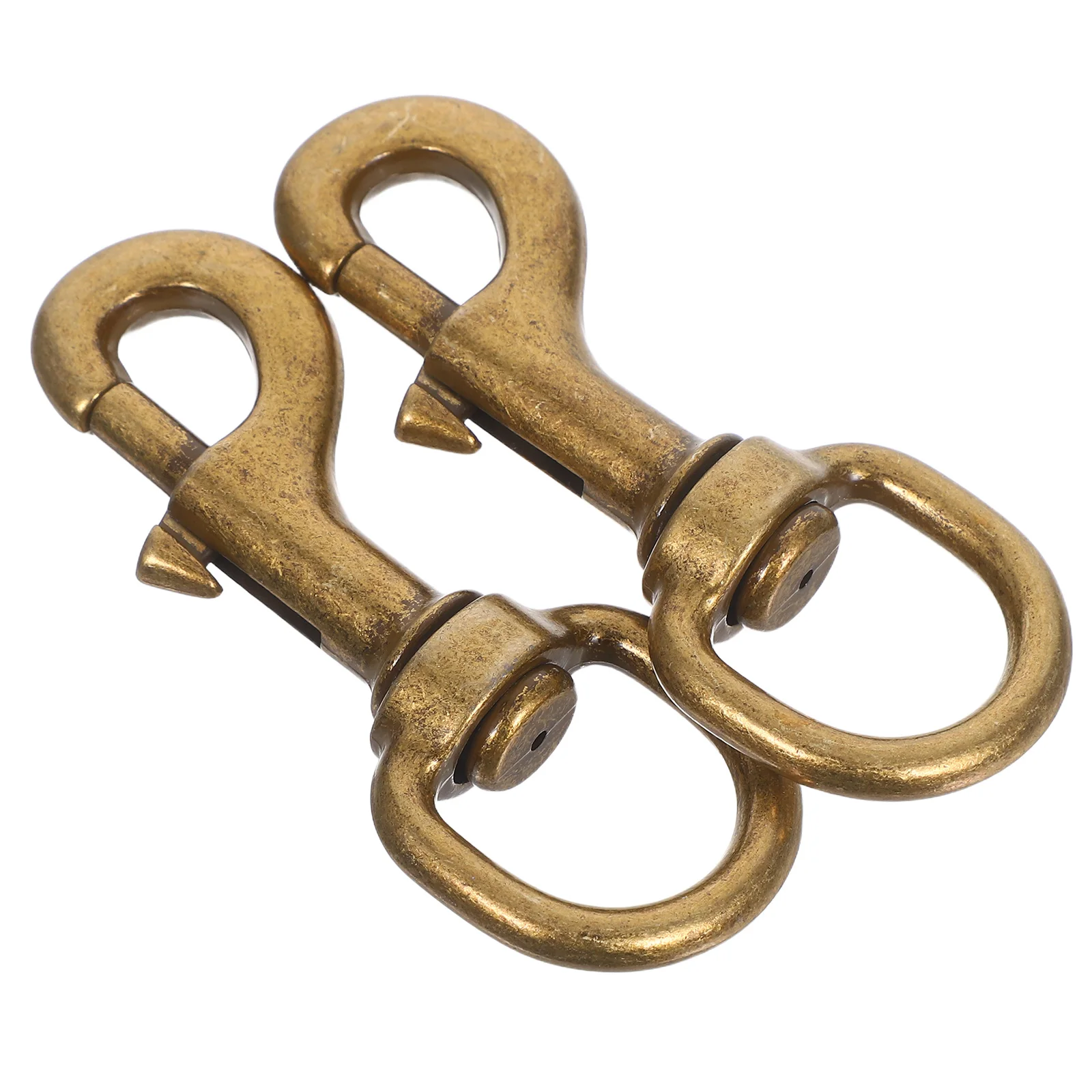 

2 Pcs Pet Supplies Leash Buckle Hook with Swivel Joint Collar Hooks Key Chain Harness Accessories