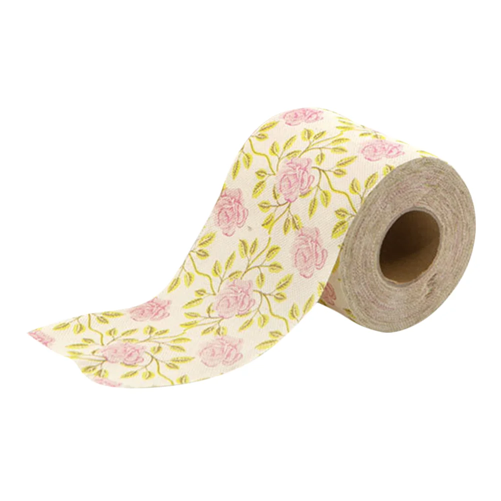 Toallas de papel impresas de papel higiénico de lujo para viaje decorativo de pulpa de bambú de baño