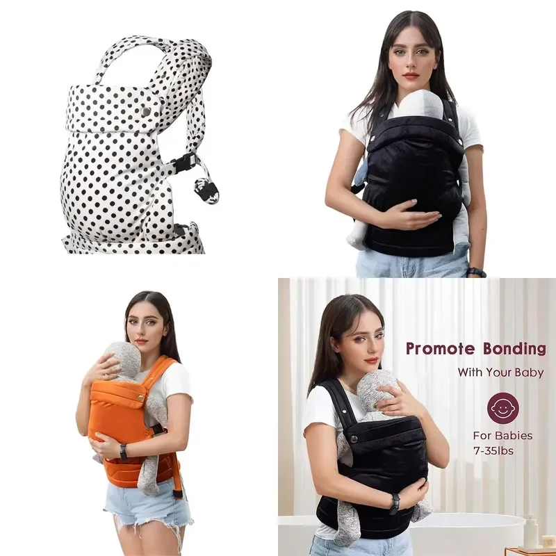 Newborn Baby Carrier Strap Ergonomic Backpack Design for 7-35 lbs Infants Comfortable Adjustable Harness for New Parents