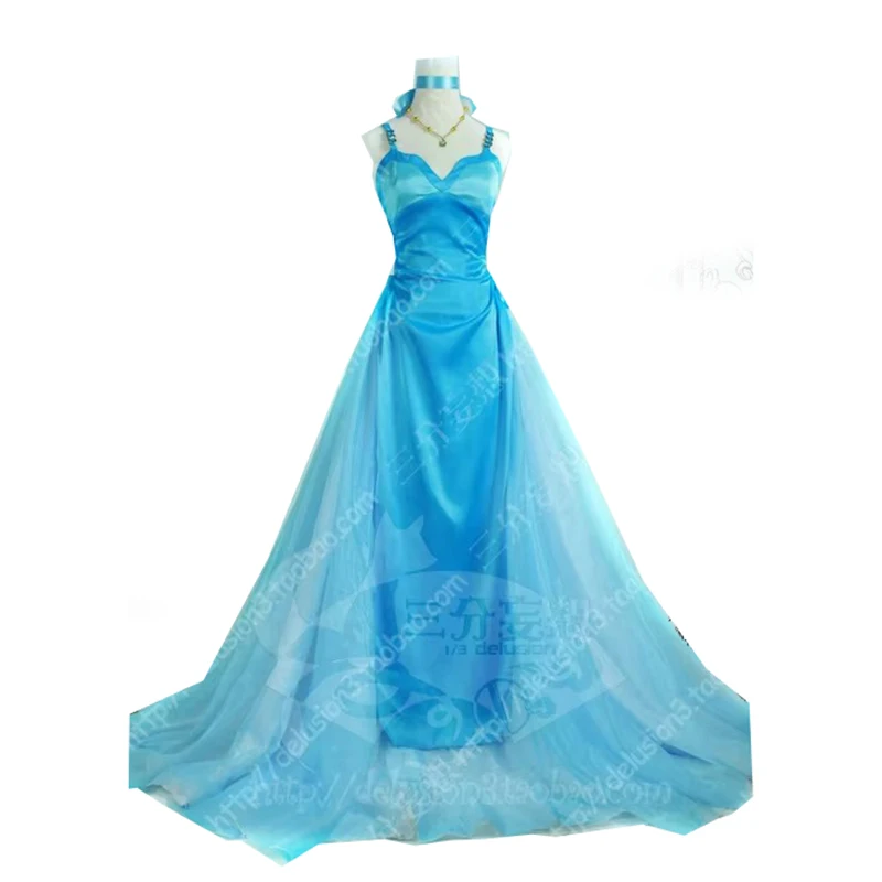 Princess Mizuno Ami light blue Dress Cosplay Costume Wedding dress customized