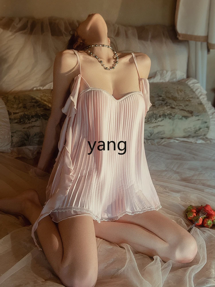 CX Summer Beautiful Pajamas Lace Suspender Home Large Size