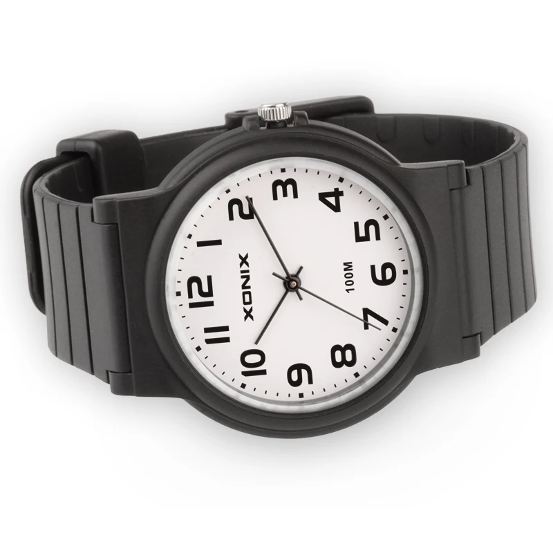 XONIX ساعة سوداء للنساء الأزواج نفس النمط كلاسيكي مؤشر كوارتز مقاوم للماء 100 متر طالب بسيط SP & RO