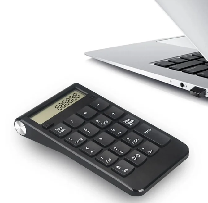 Mechanical Wireless Numeric Keypad Mini 2.4G Rechargeable for Desktop Laptop