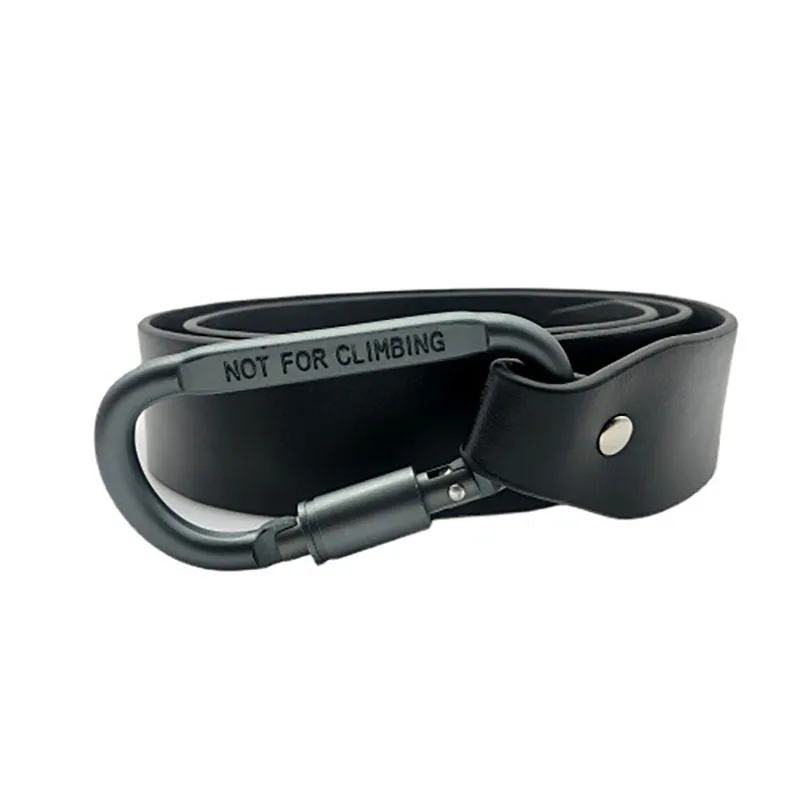 INS Wind Silver Grey Climbing Buckle Letter Engraving Function Black Belt Belt Belt Men's and Women's Trend Outdoor Accessories