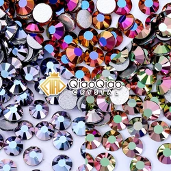 QIAO SS6-SS30 New Plating Glass Crystal Rhinestones Flatback Vintage Strass Stones For Nail Accessories DIY Crafts Decoration