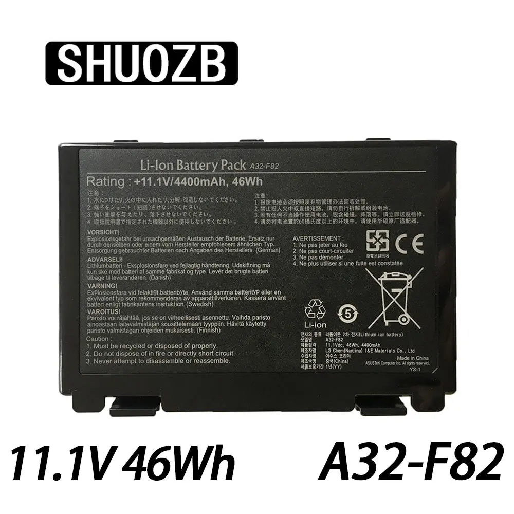 

SHUOZB A32-F82 Аккумулятор для ноутбука Asus A32-F52 N82 K40 K42J K42 k50c K51 k40in K50 K50iJ k50AB k50ID k60 k61 k70 K70A P50