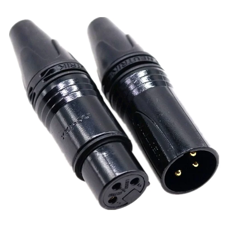 New Brand NEUTRIK 3 pins NC3MXX & NC3FXX Male Female  XLR Connector Plugs 60pcs / lot