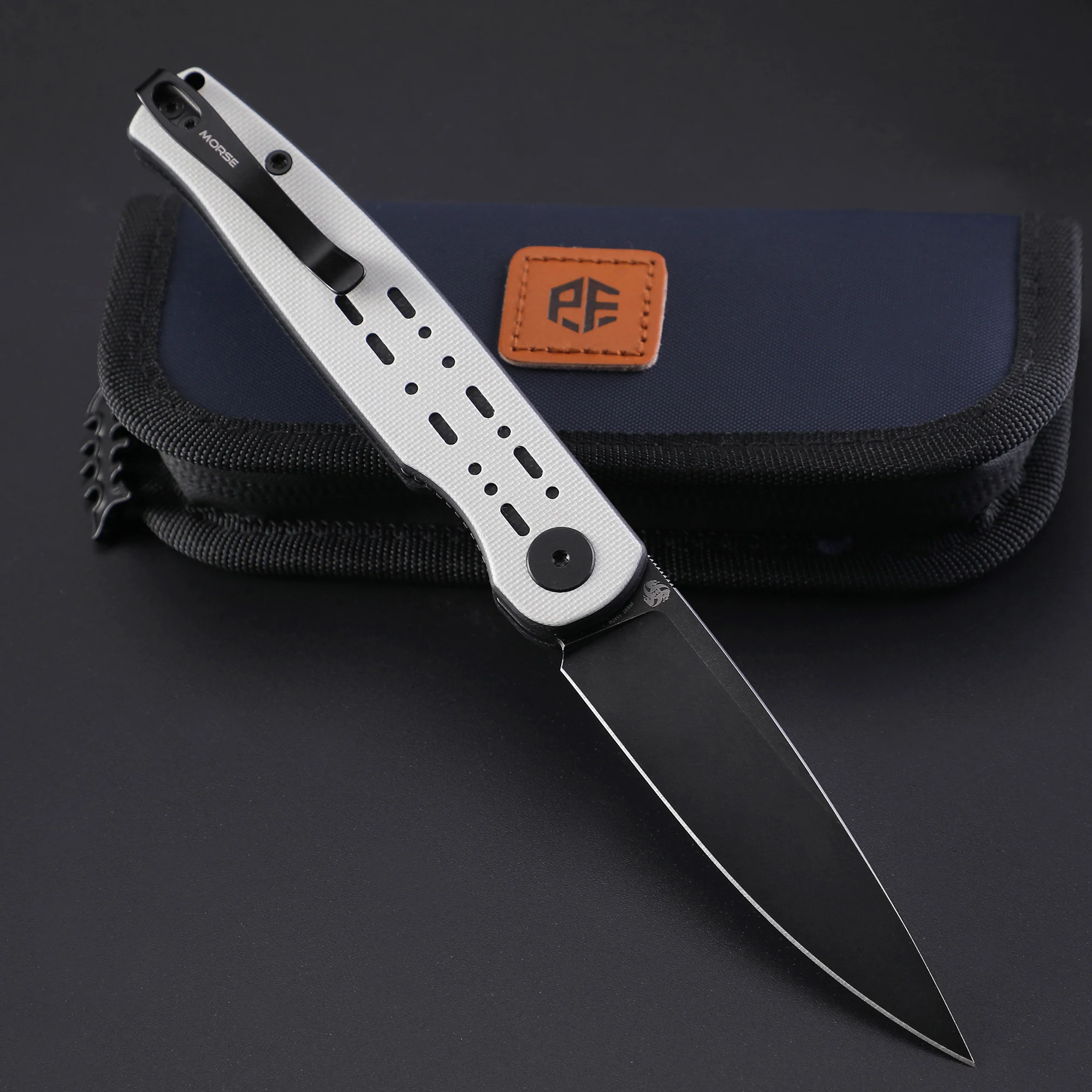 Petrified Fish PFE07 G10 Handle Ceramic Ball Bearing Jackknife Outdoor Cutting Home Pocket Knife Collect Hand Tool