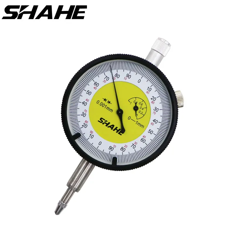 SHAHE Precision Shockproof Indicator Dial Indicator Gauge 0.001mm Micron Dial Indicator 0-1mm