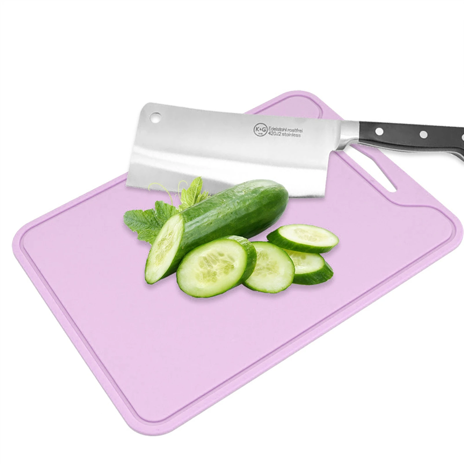 Cutting Board Food Grade Silicone Flexible Cutting Board Chopping Board for Home Kitchen Use Purple Kitchen Supplies Kitchenware