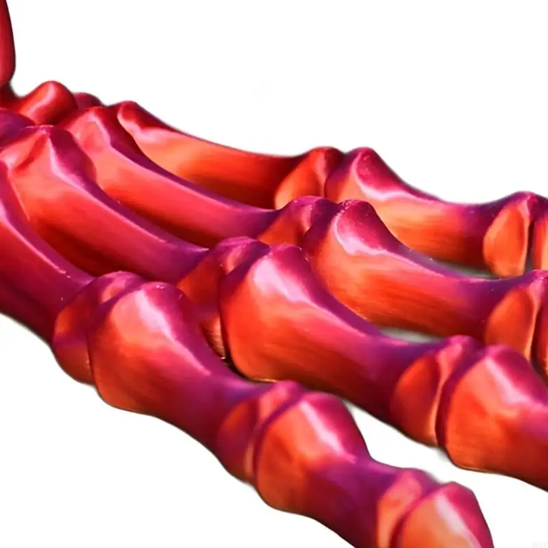 تصنيف ثلاثي الأبعاد المطبوعة جمجمة اليد النحت أصابع قابلة للتعديل أصابع هالوين زخرفة العطلة الملحقات A0KF