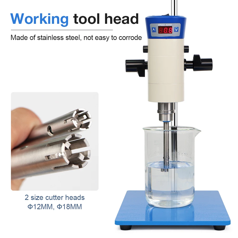 Lab High Shear Blender Digital Cosmetic Homogenizer Emulsion Mixer Dispersion Emulsifying Machine for Cosmetic JRJ300/FJ200