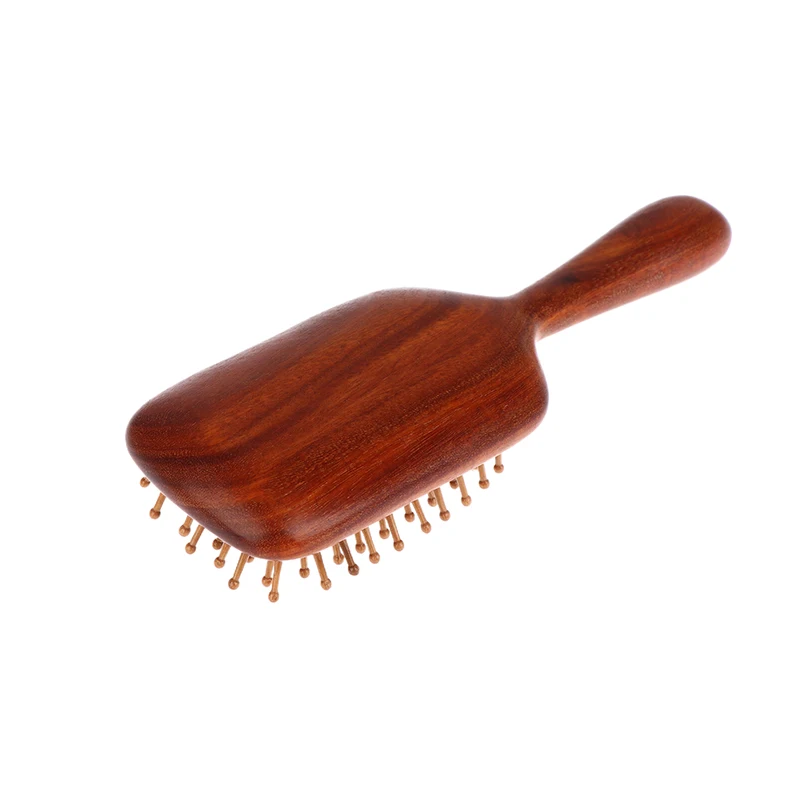 مشط تدليك وسادة هوائية مربعة كبيرة، مشط محمول لتصفيف الشعر من خشب الصندل، مشط احترافي لصالونات تصفيف الشعر