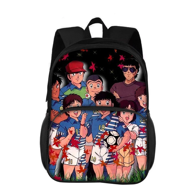 Captain Tsubasa Round Front Bag Backpack Versatile Fashion Trend Cartoon Boy and Girl School Birthday Best Gift