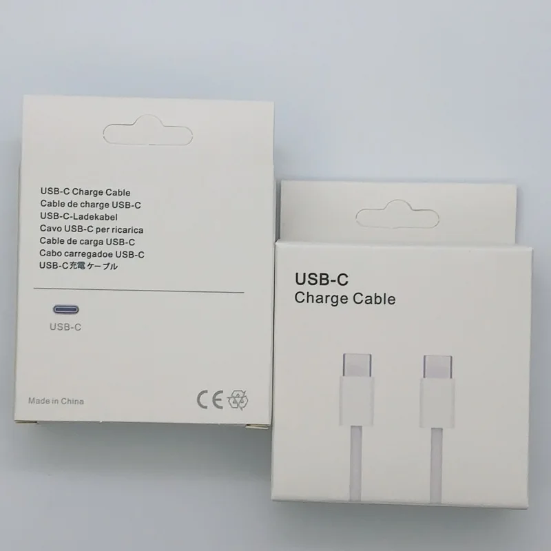 Type-c to Tpye-c PD Cable Charger Line Cord Retail Package Box Display shipping Packaging Box for Iphone 16 15 Pro TYPE C Cable