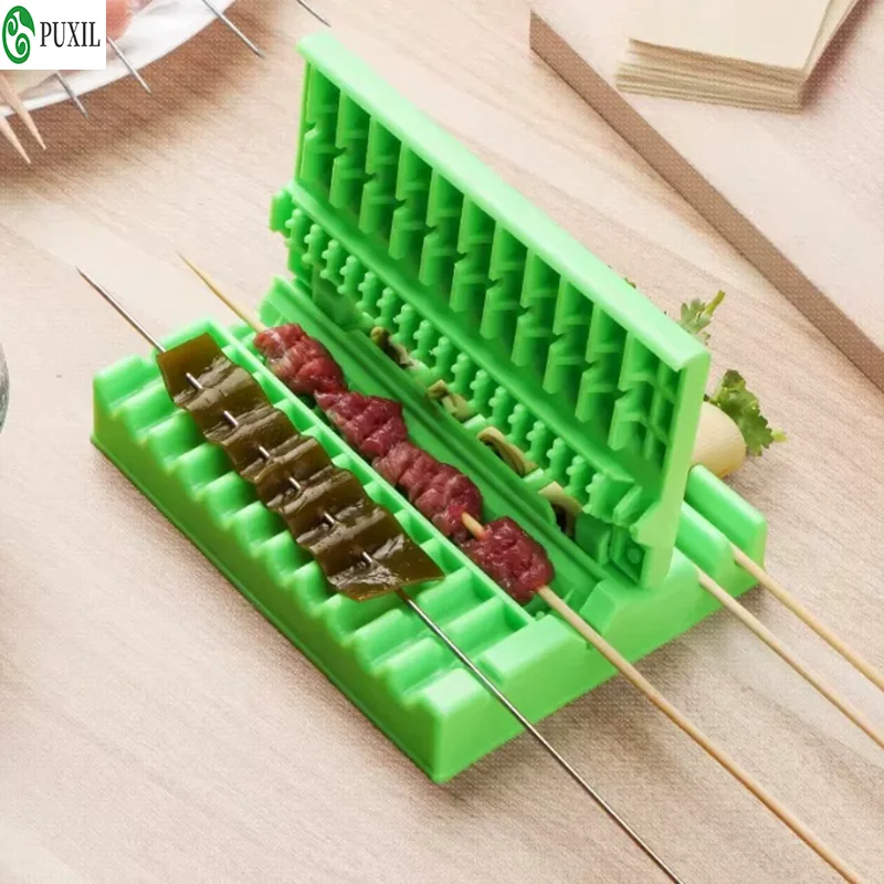 Barbecue three in one skewer divine tool for home use, multifunctional, fast and convenient, vegetable and meat rolling machine,