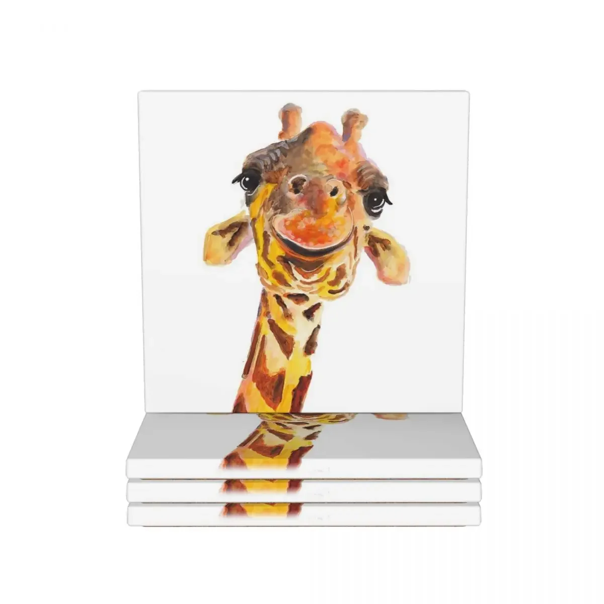 Nosey Giraffe ' Jo ' By Shirley MacArthur Coasters Ceramics Baking Mat Table Utensils For Kitchen Dining Table Mat Coffee Mat