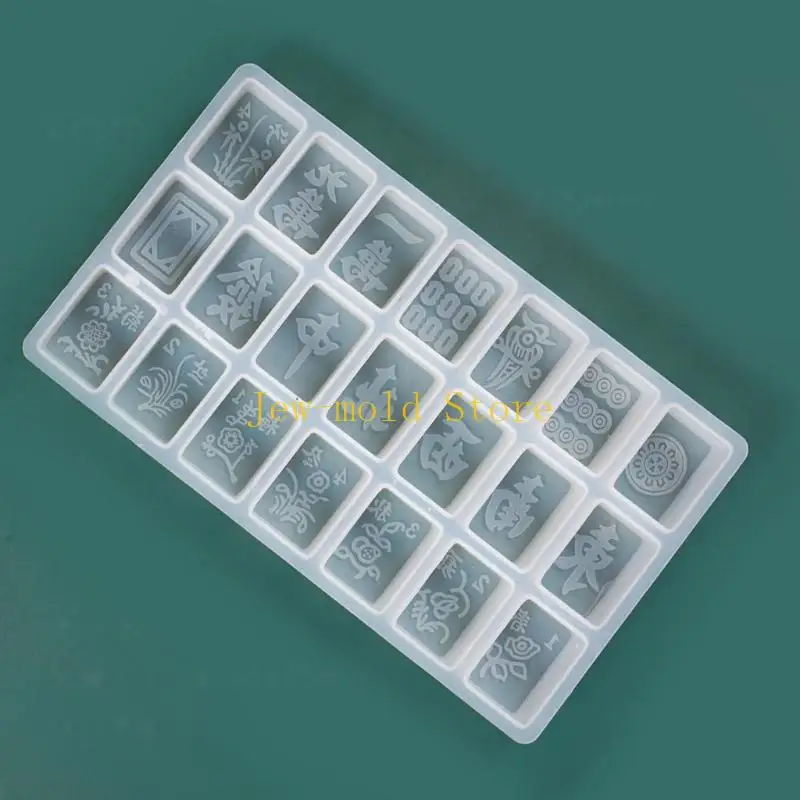

C71B DIY Suit Chinese Mahjong Silicone Mold Handmade Sugarcraft Chocolate Decorating Baking Mould Art Craft Making Tools
