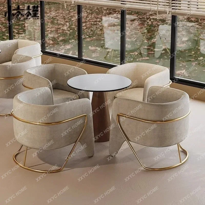

A Wabi Sabi Wind Hotel Cafe Beauty Salon Reception Rest Area Negotiation Sofa Tables and Chairs
