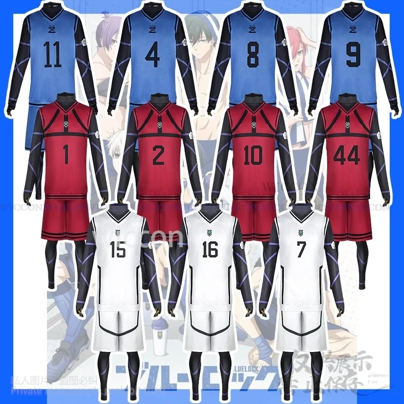 Blue Lock Anime Cosplay Isagi Yoichi Nagi Chigiri Rensuke Kunigami Bachira Megur Jumpsuit Football Sportswear Wig