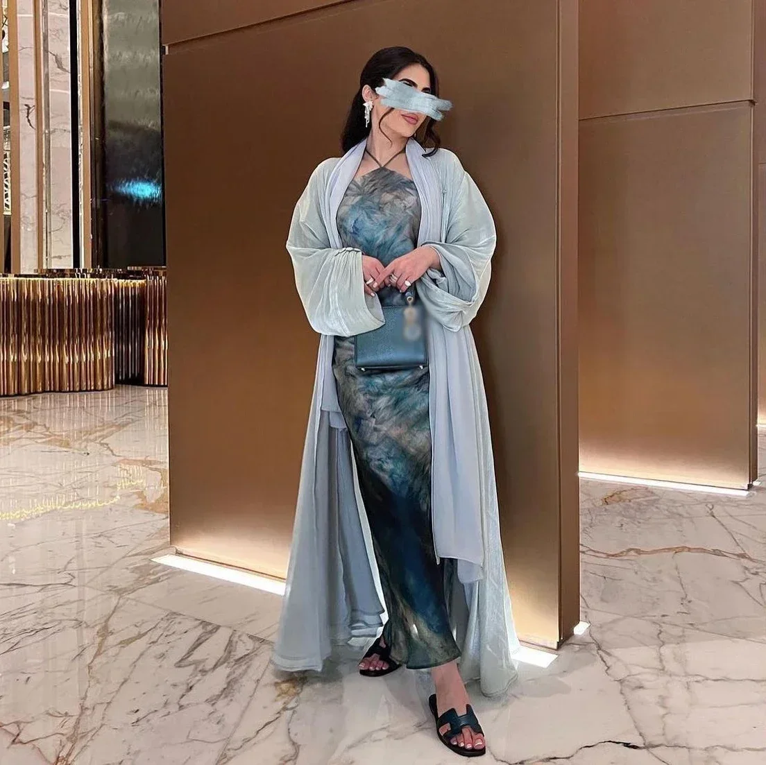 Eid Ramadan Shiny Abayas for Women Dubai Turkey Kimono Cardigan Satin Muslim Dress Islamic Jalabiya Marocain Kaftan Modest Robe
