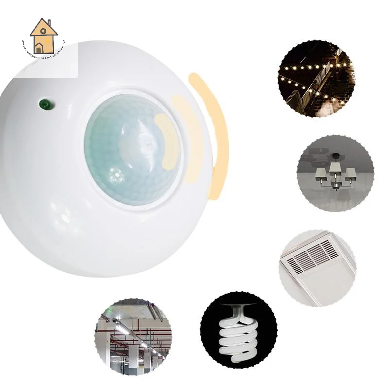 

Ceiling Mounted PIR Infrared Light Switch, Super Slim Motion Sensor, AC110-240V, 180 Degree Scope