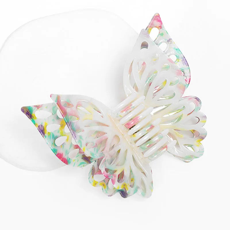 Trendy Women Extra Large Hair Claw Clips Coloured Decorative Design Hollow Butterfly Hairpin Hair Clip Girls Hair Accessories