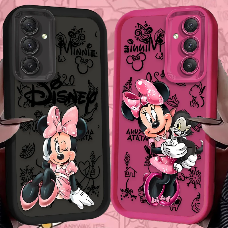 Disney Minnie Mouse Girl Soft Case for Samsung Galaxy A15 A55 A35 A25 A05 A05S 5G A24 A13 A23 A12 A22 A32 A52 A52S A71 A72 A51