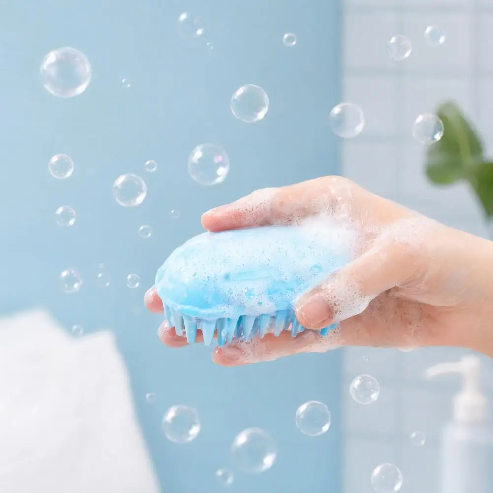 Pet Brush Pet Massage Brush Rubber Pet Grooming Brush with Soft Bristles Gentle Shedding Comb for Short Haired Dogs Cats Bath