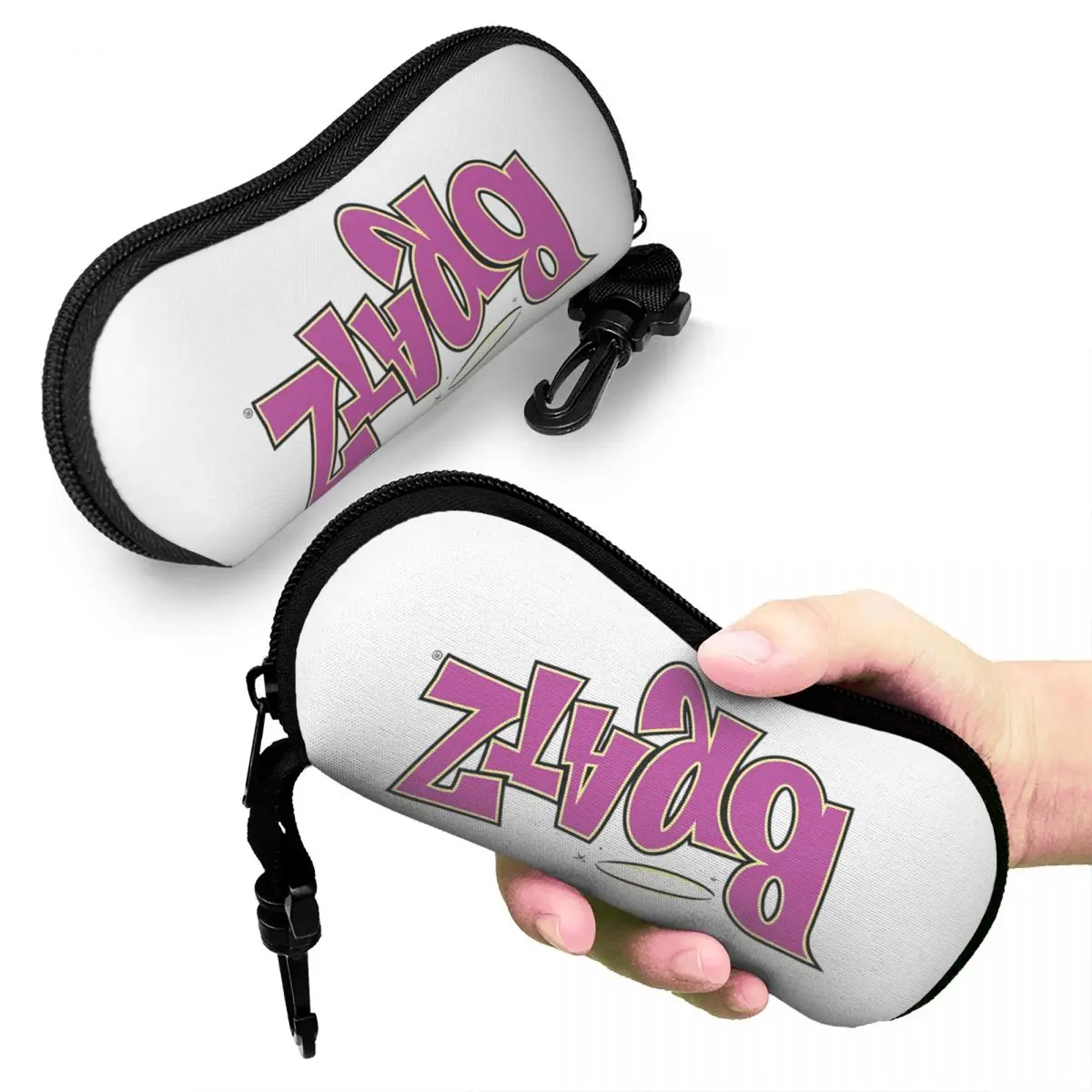 

Bratz Logo Shell Glasses Case Protective Sunglasses Box Women Men Soft Eyeglass Bag Pouch