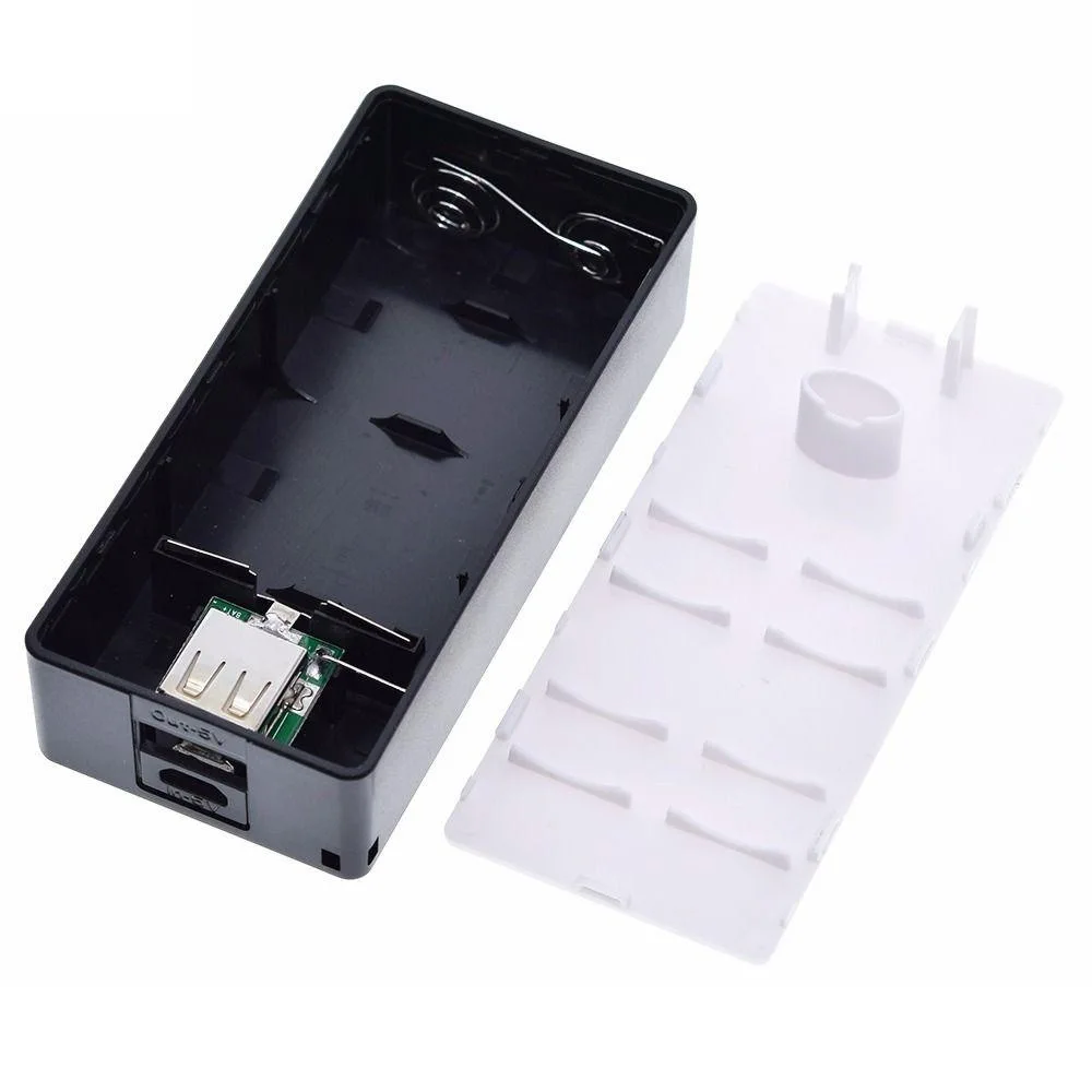 Portable Power Bank For 18650 Battery DIY Mobile Storage Box General Charger For 5600mAh 18650 Battery 2 Slot Charger Case Cover