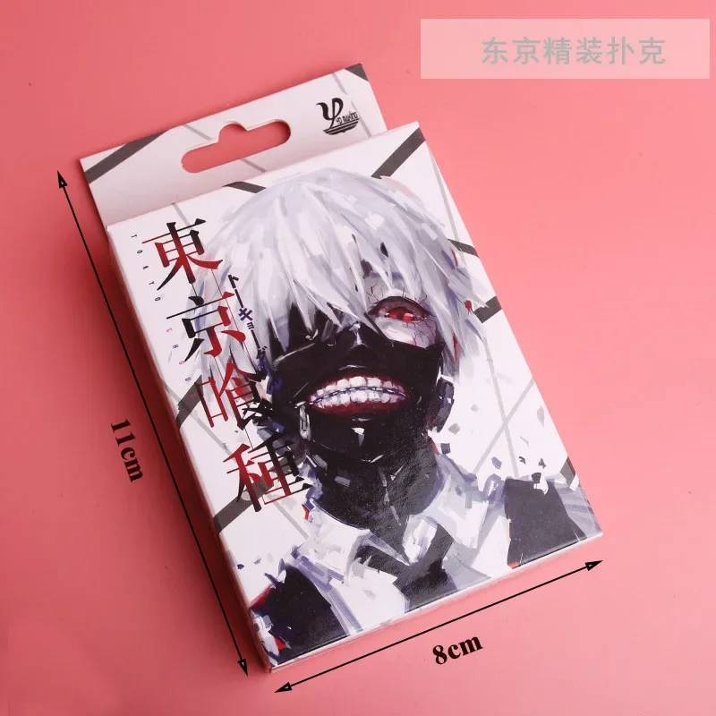 54pcs Cards Anime Poker Toy Tokyo Ghoul Cosplay Board Game Cards Hardcover Collection Box