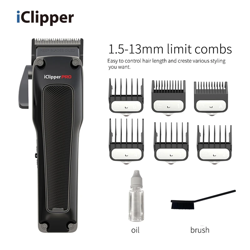 IClipper-K77 Professional Barber Hair Clipper Brushless Motor DLC Blade Electric Hair Cutting Trimmer