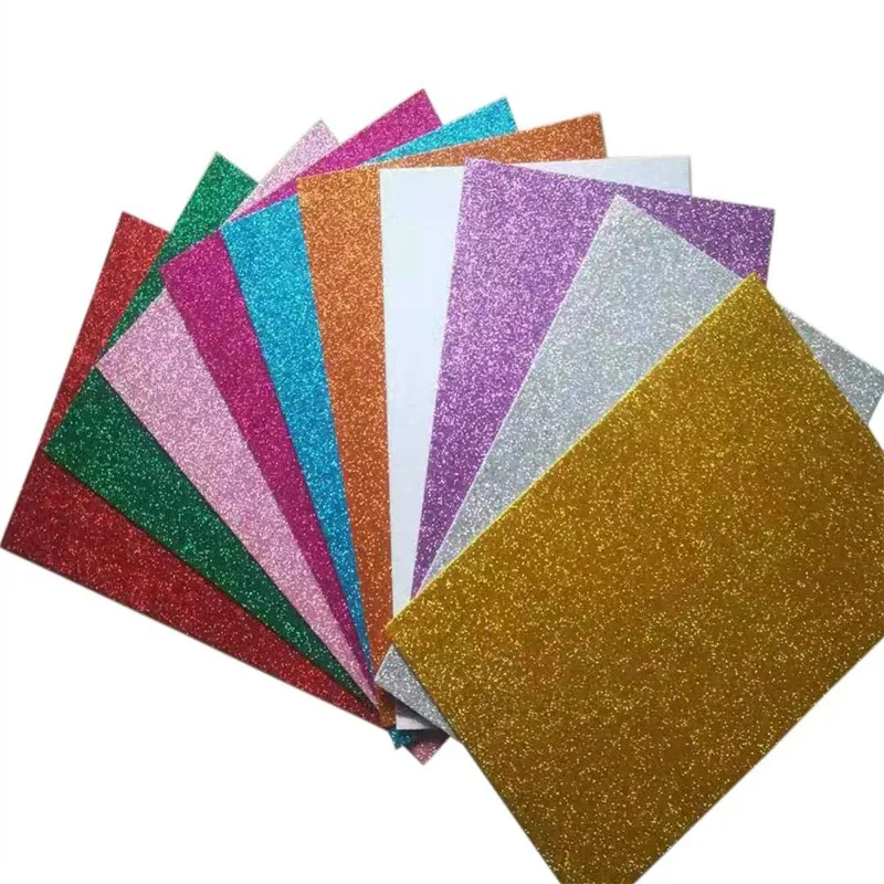 

1 Sheet 2mm Sponge Paper Glitter Gold Powder EVA Foam Paper DIY Handcraft Scrapbook Material Kindergarten Teaching Decorations