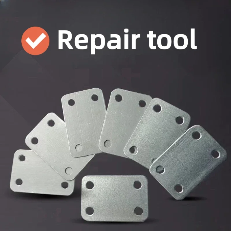 Repair sheet made of stainless steel is suitable for repairing broken bed frames, as well as for fixing wooden board joints