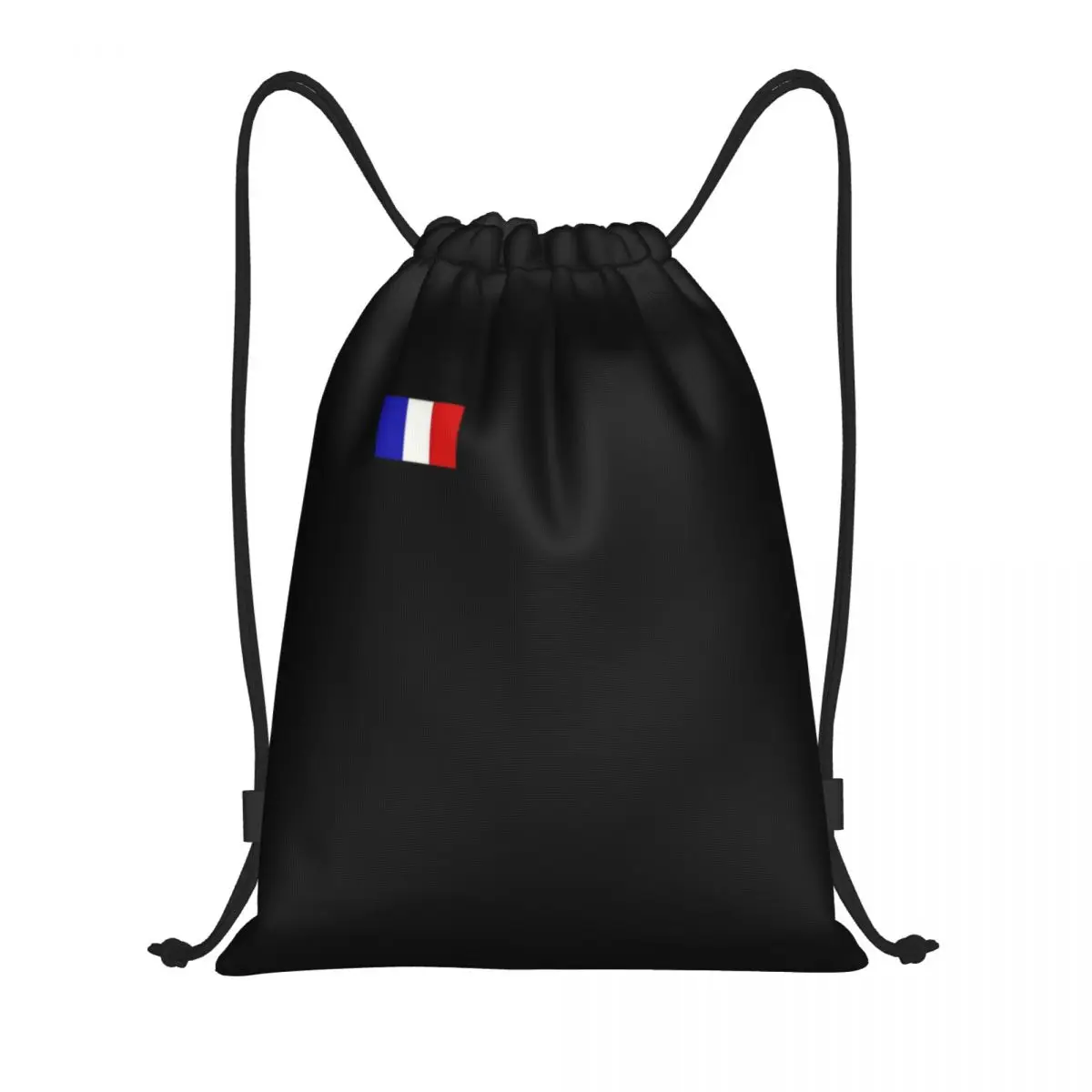 

Custom French Flag France Pride Drawstring Bag for Shopping Yoga Backpacks Men Women Patriotic Sports Gym Sackpack