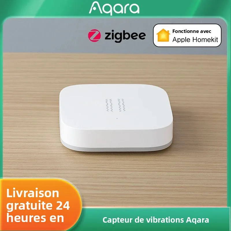 Aqara – capteur de vibrations intelligent ZigBee, capteur de mouvement et de choc, alarme, moniteur, gyroscope intégré pour Alexa Mijia Homekit, maison intelligente