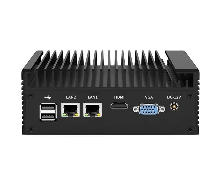 2 Lan 6 USB 2 COM Linux Window 7100U Compact PC Wall Mounted Embedded Industrial Fanless Computer  for Machine Vision Systems